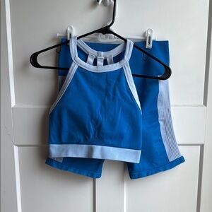 Fabletics Blue and Light Blue Activewear Set